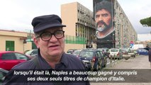 Une fresque de la légende Maradona décore un immeuble à Naples