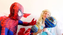 Spiderman vs Aliens Twins w/ Lollipop Frozen & Pink Spidergirl Ghost vs Zombie In Real Lif
