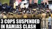 Ramjas clash: Three cops suspended for mishandling the case | Oneindia News