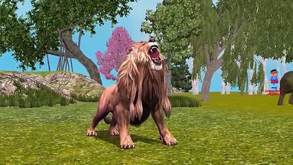 León Vs Elefante De Dibujos Animados Cantando Dedo De La Familia De Las Rimas Y Más Niños Canciones Infantiles