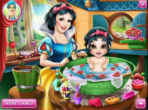 Princess Elsa Anna Barbie Snow White and Rapunzel Baby Wash Games Compilation