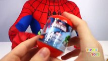 SUPER GIANT JURASSIC WORLD Surprise Egg Play Doh w/ Venom vs Spiderman Battle in Real Life