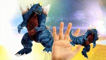 Godzilla Cartoons For Children Finger Family Nursery Rhymes | Godzilla Cartoon Finger Family