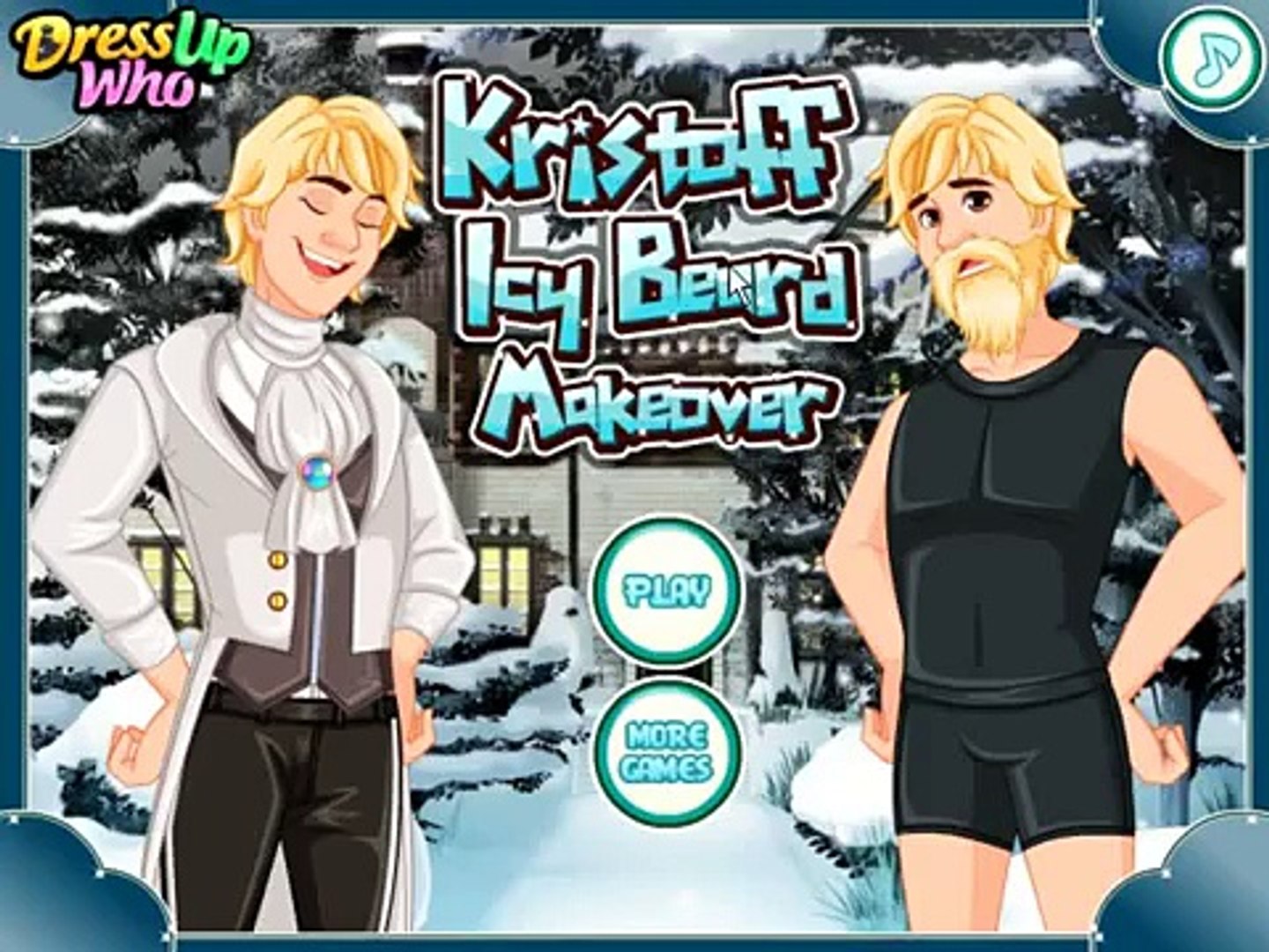 Кристофф ледяной Борода макияж игры онлайн игры новые детские игры удивительные смешные игры [в HD] 