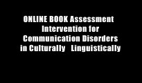 ONLINE BOOK Assessment   Intervention for Communication Disorders in Culturally   Linguistically