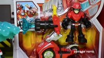 Transformers Rescue Bots Cody Burns and Rescue Hose Rescue Vehicle Toy Review