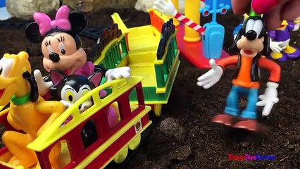 Mickey Mouse Clubhouse Part 5 of 6 - Minnie Mouse Figaro Pluto Donald Duck and Train Toys for Kids