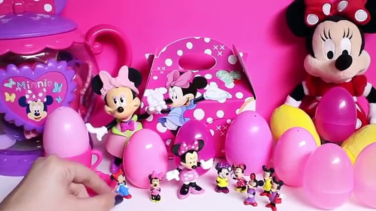 Minnie Mouse Picnic Basket Toy with Play Doh Clay Surprise Eggs from Disney Minnies Bow-T