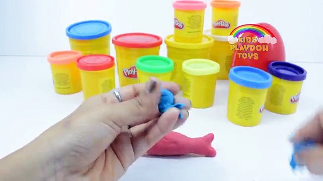 Цвет акулы играть doh игрушки | Цвет акулы играть doh игрушки для малышей | играть тесто видео