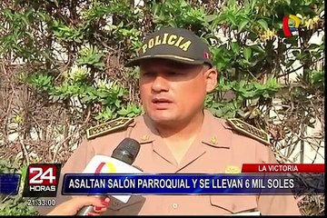 Cámaras ayudarían a identificar a asaltantes de colegio parroquial en La Victoria