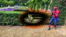 Spiderman plays POKEMON GO! W/ Pink MEWTWO and Pikachu! Spiderman in Real Life Amazing Superheroes