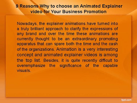 9 Reasons Why to Choose an Animated Explainer Video for Your Business Promotion