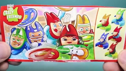 4 Киндер сюрприз Джой яйца с сумасшедшие друзья игрушки для малышей