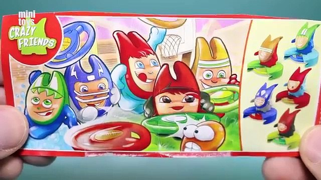 4 Киндер сюрприз Джой яйца с сумасшедшие друзья игрушки для малышей