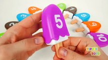 Learn to Count 1 to 10 with Ice Cream Popsicles Toys - Colors and Shapes Collection for Ch