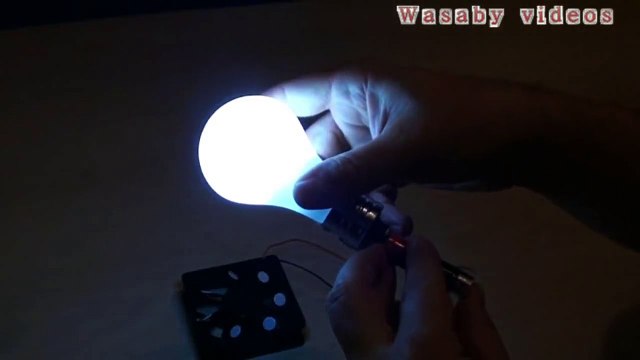 Free Energy Magnet Motor fan used as Free Energy Generator _Free Energy_ light bulb