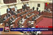 Luz Salgado defiende cobro de instalación de congresistas