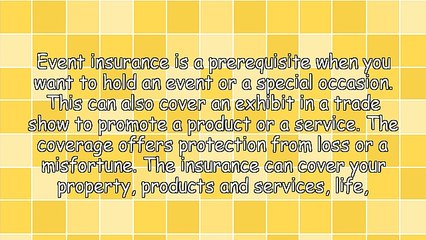 Event Insurance: What the Insurance Covers