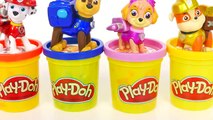 La pata de la Patrulla Marshall Juguetes de Play doh Sorpresa! Aprender Los Colores A Los Niños De Nickelodeon De Peppa Pig, Presc