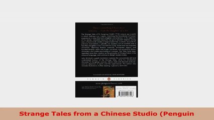 READ ONLINE  Strange Tales from a Chinese Studio Penguin Classics