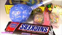 GIANT CANDY! Cuting Open World's Biggest GUMMY Bear! Huge Tootsie POP! Giant SNICKERS Bar! FUN