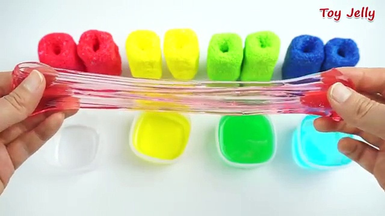 DIY How To Make Colors Cheese Stick Slime Foam Clay Learn Colors with Foam Clay Surprise Toys