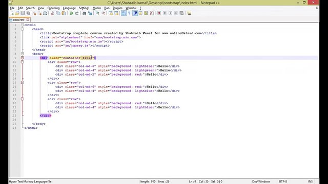 Bootstrap Framework in Urdu_Hindi Part 6 Containers - YouTube