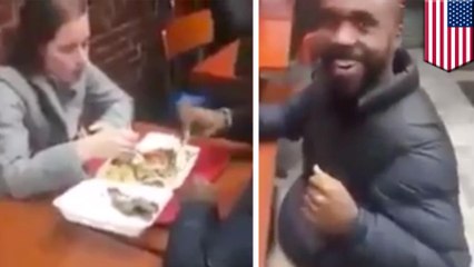 한 인종차별주의자, 식사 중이던 흑인 백인 커플에게 다짜고짜 인터뷰