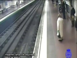Hero saves his life. Man almost run over by train