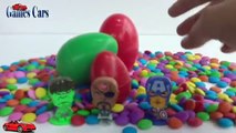 Jada Stephens Cars Superhero Candy Surprise Eggs! Hulk Captain America Iron Man Surprise Toys