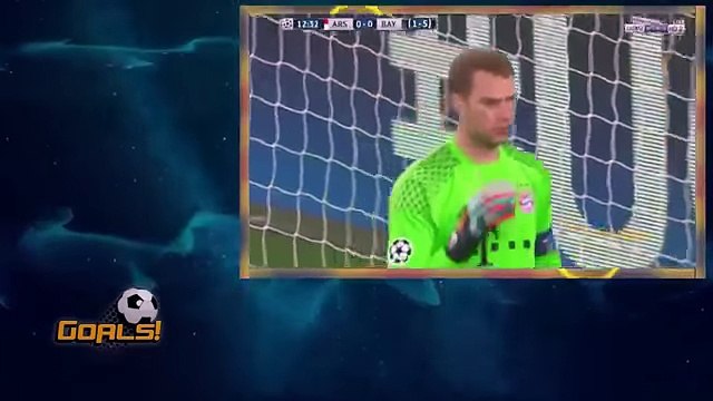 ملخص مباراة بايرن ميونخ 5-1 ارسنال - 7-3-2017 تعليق على محمد على دورى أبطال أوروبا