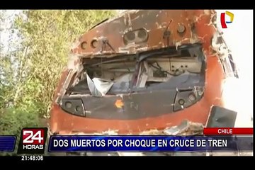 Chile: cámaras captan brutal choque en cruce de tren
