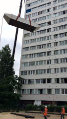 Arrivée du bâteau des canaux de Paris au square marin dans le 14eme ardt