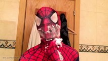 Spiderman vs Venom Fights Real Life - BathTime & Playground - Fun Superheroes Movie