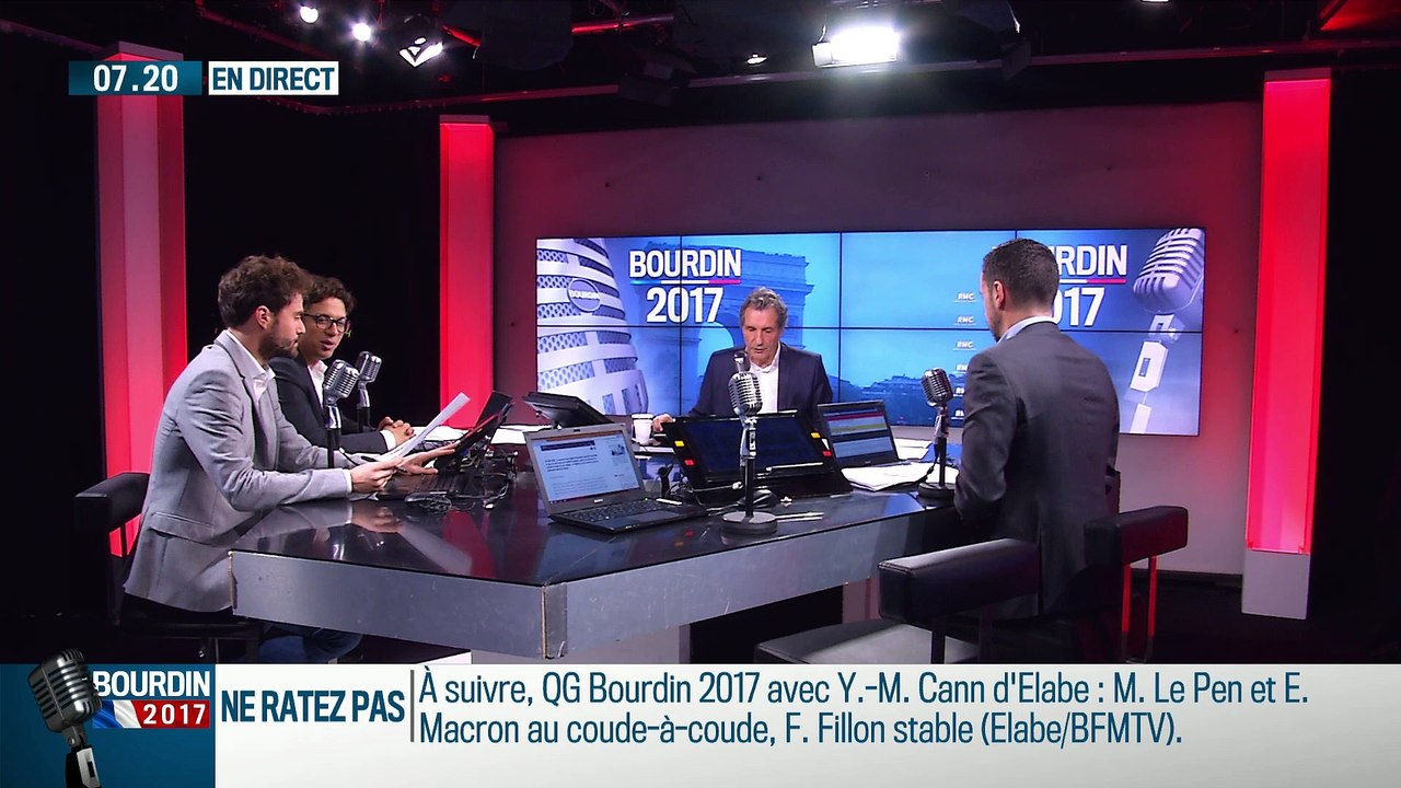 QG Bourdin 2017 : Sondage Elabe pour BFMTV : Marine Le Pen et Emmanuel Macron au coude à coude au premier tour - 08/03