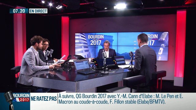 QG Bourdin 2017 : Sondage Elabe pour BFMTV : Marine Le Pen et Emmanuel Macron au coude à coude au premier tour - 08/03