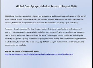 Global Crop Sprayers Market Research Report 2016