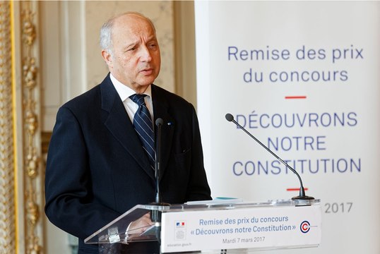 [ARCHIVE] Remise des prix du concours Découvrons notre constitution : discours de Laurent Fabius