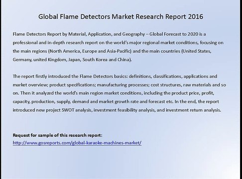Global Flame Detectors Market Research Report 2016