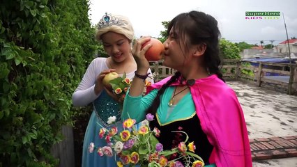 Spiderman & Elsa vs Maleficent: Sleeping Beauty Poison Apple Superheroes in real life