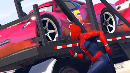 Spiderman Cars Collection Transportation Plane Cartoon for Kids with Funny Nursery Rhymes Songs