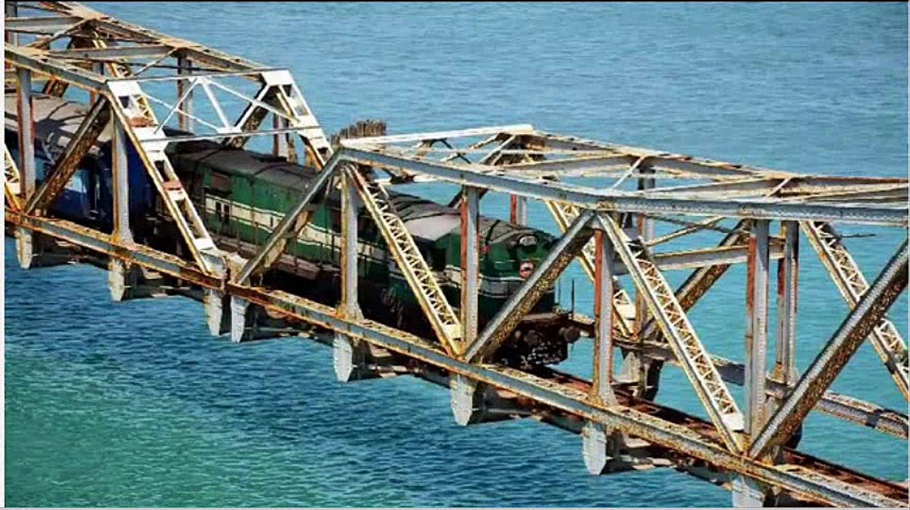 Pamban Bridge - A Railway Bridge,Rameswaram, Tamil Nadu, India.