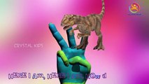 Snake Vs Dinosaurios Dedo de la Familia de la Guardería de los Niños 3d Animal Rimas