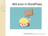 WordPress 404 error support