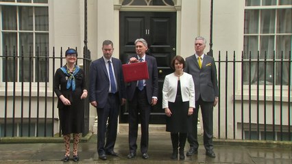 Philip Hammond presents budget box