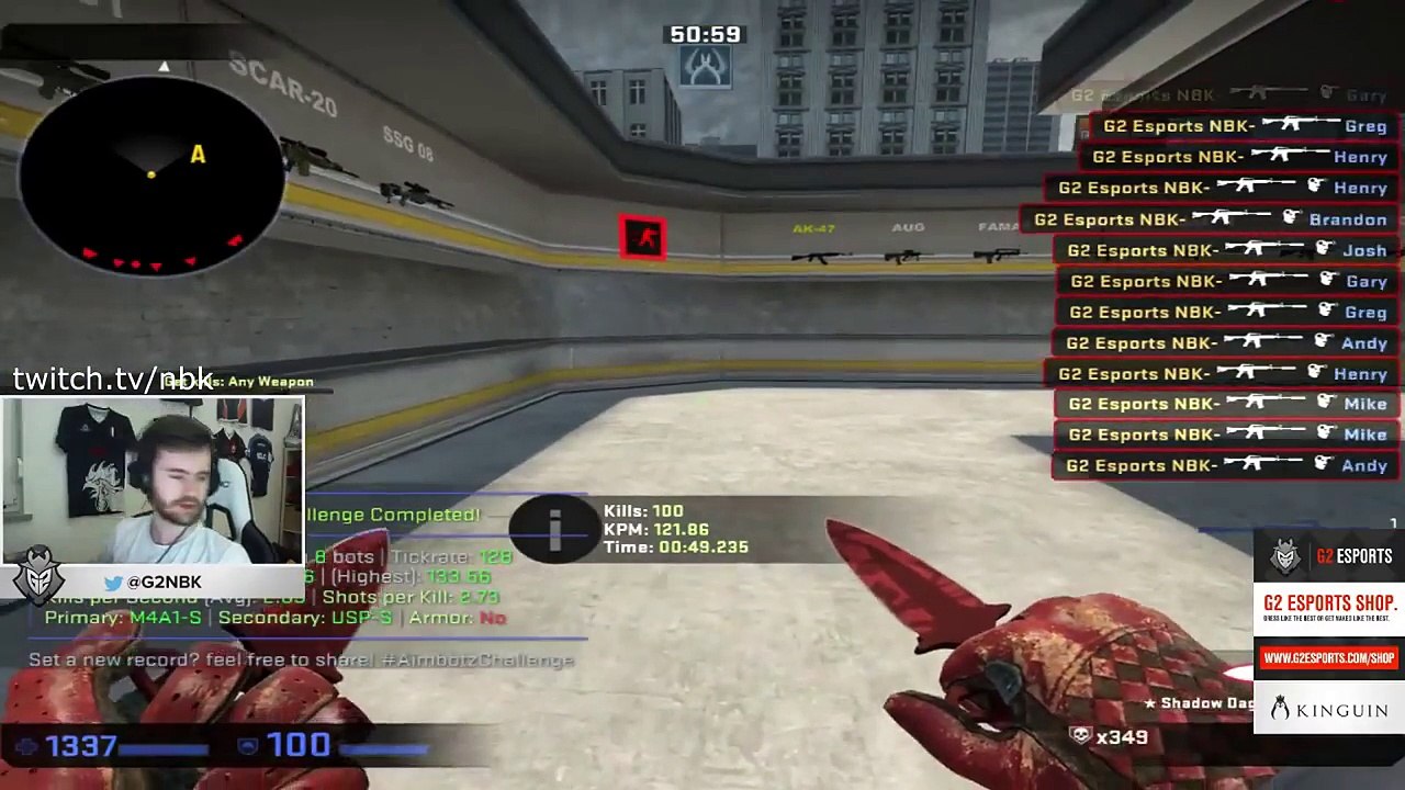 CS:GO - NBK playing aim_botz