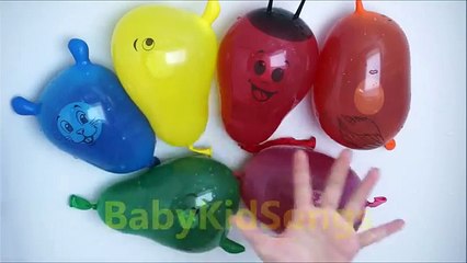 Funny Wet Balloons collection - Learn Colours Balloon Finger Nursery Rhyme Compilation