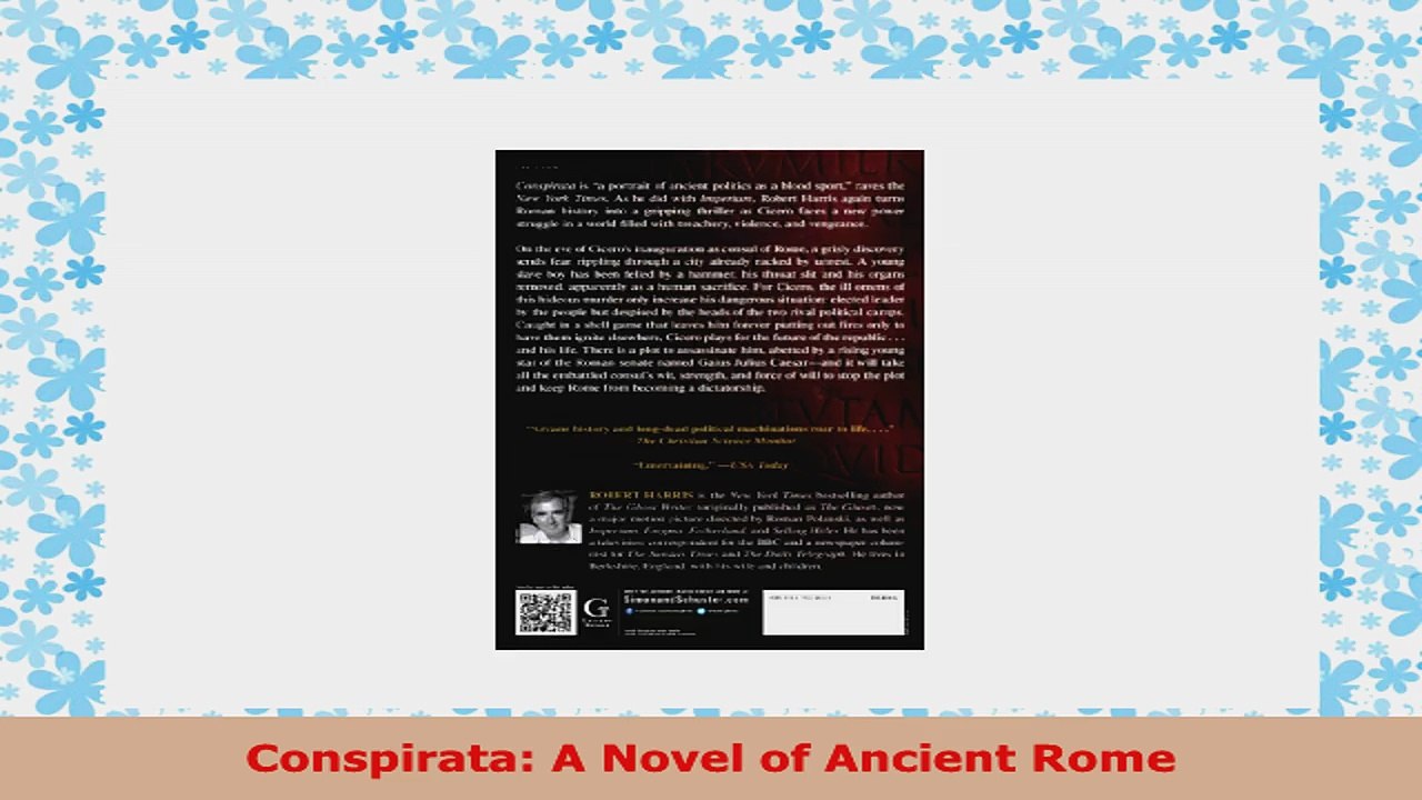 READ ONLINE  Conspirata A Novel of Ancient Rome
