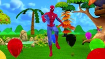 Spiderman Blowing A Balloon Finger Family | Little Babies Colors Balloons Nursery Rhymes C