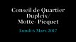 Conseil de Quartier Dupleix/ Motte-Piquet du Lundi 6 Mars 2017